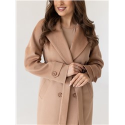 Пальто женское демисезонное 22970 (кэмел/ворсовая ткань)