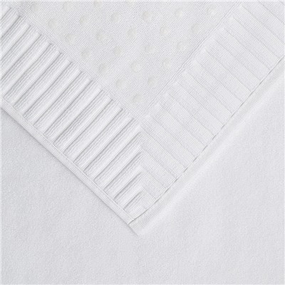 Коврик для ванной с фактурным бортиком белого цвета из коллекции Essential, 50х80 см