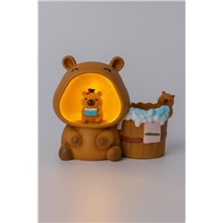 Ночник - подставка для канцелярских принадлежностей "Capybara student" (13.8 см)