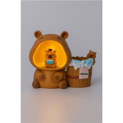 Ночник - подставка для канцелярских принадлежностей "Capybara student" (13.8 см)