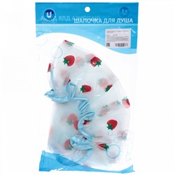 Шапочка для душа "Ультрамарин - Strawberry", микс 3 цвета, d-24 см (двухсторонняя, внутренний слой EVA)