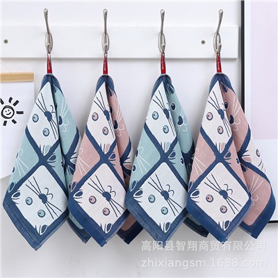 Gauze towel, children's cute scarf, wholesale