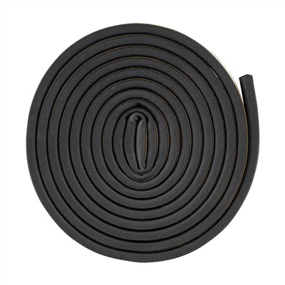 Уплотнитель резиновый, 6 м, профиль "D", черный Сибртех