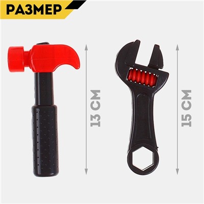 Инструменты детские «Строитель», набор 6 предметов, цвета МИКС