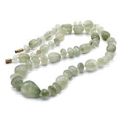 Бусы из Хризоберилла-кошачий глаз галтовка, 62см, 84г