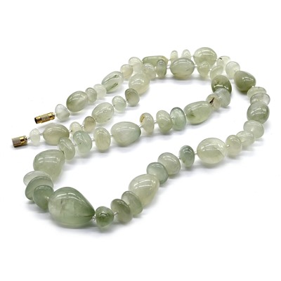 Бусы из Хризоберилла-кошачий глаз галтовка, 62см, 84г