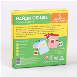 Развивающий набор-сортер «Найди общее. Формы и цвета», 3+
