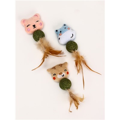 Игрушка с кошачьей мятой "Животные", 18 см, Микс видов