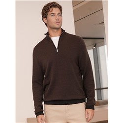 Джемпер жаккардовой вязки из пряжи двух оттенков