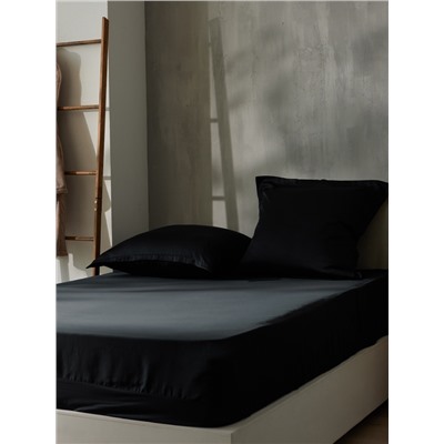Простыня 1.5 спальная SL Home Tencel, 160×235 см, чёрная, тенсель