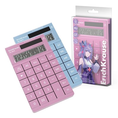 Калькулятор настольный 12-разрядов ErichKrause DC-2675 Manga, МИКС