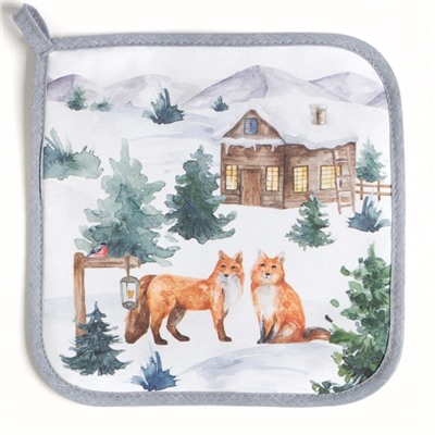 Прихватка Forest animals 19×19 саржа,100% х/л, ватин 250 г/м²
