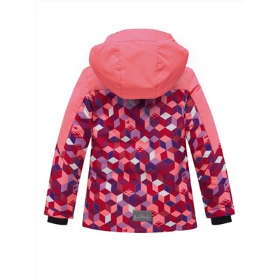 Горнолыжный костюм зимний для девочки персикового цвета 9426P