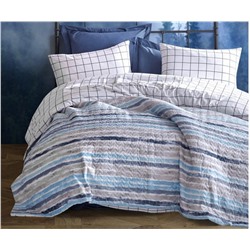 2 сп. Евро 4-х Сезонный КПБ со Стеганным Пододеяльником Ranforce Complete Set MODELINE cotton box