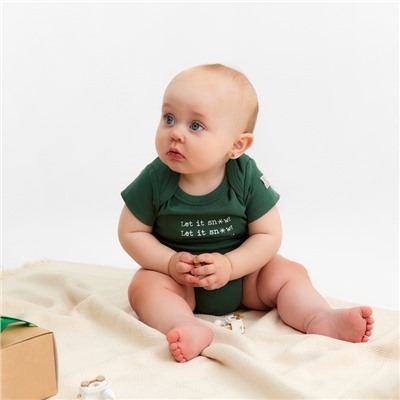 Боди детское «Крошка Я. Еловые веточки», рост 68-74 см