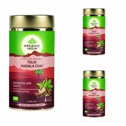 Набор Тулси Масала Чай (3 х 100 г), Tulsi Masala Chai Set, произв. Organic India