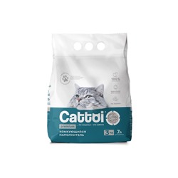 Наполнитель минеральный комкующийся Cattoi Premium 3 кг,пластиковый пакет