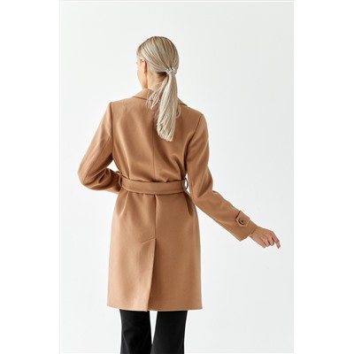 Пальто женское демисезонное 25570 кэмел