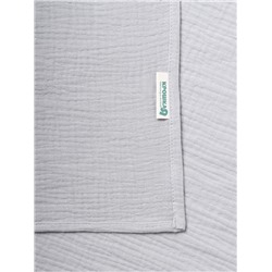 Полотенце - уголок муслиновое Крошка Я, 75×75 см, 100% хлопок, 120 г/м², серо-голубое