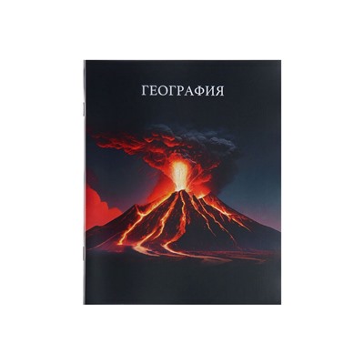 Тетрадь предметная Calligrata TOP «Школьный стиль», 48 листов в клетку География, со справочным материалом, пластиковая обложка, блок офсет