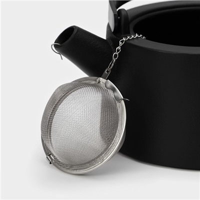 Чайник Magma «Сайгон», 1.1 л, чугун, с ситом, с эмалированным покрытием внутри, индукция, чугун, чёрный