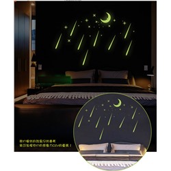 Наклейка светонакопительная Луна и звёзды