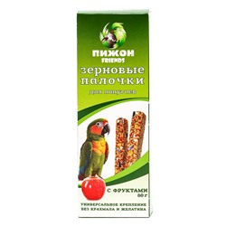 Зерновые палочки "Пижон" для птиц, с фруктами, 2 шт, 90 г