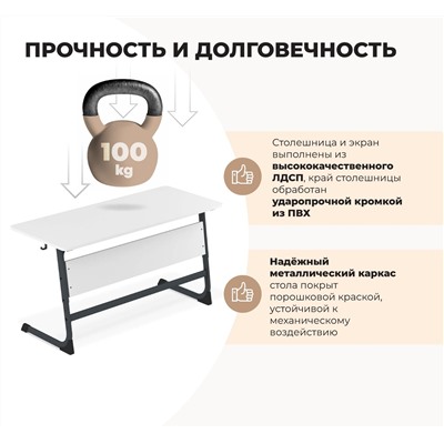 Комплект столешниц SHT-TT47 120x50 ЛДСП 16 мм
                        береза
