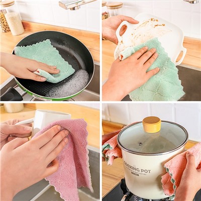 Тряпочка для кухни двусторонняя, прямоугольная, из микрофибры