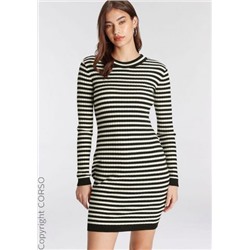 Strickkleid Alloverstrifen