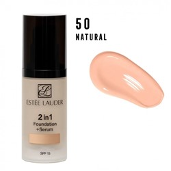 Тональный крем E.L. 2 in 1 Foundation + Serum SPF 15 #50 Natural
