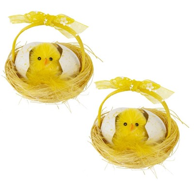 GAEM Набор из 2-х изделий декоративных "Гнездо пасхальное" (5,5*6), L11 W6 H6 см