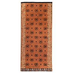 "Missoni-3027" Полотенце махровое 70х140см, плотность 375гр/м2, 100% хлопок, велюр, оранжевый, Bolangde (Китай)