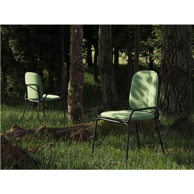 Стул Ror, 2 Frame, рогожка, черный /зеленый