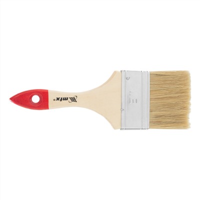 Кисть плоская "Стандарт" 3" (75 мм) натуральная щетина, деревянная ручка MTX