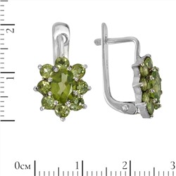 Серьги 'Роскошь' с хризолитом ИВСК.004ХЛN