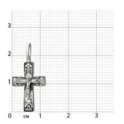 Крест (Св.Прп Сергий Радонежский) из серебра литье частичное чернение