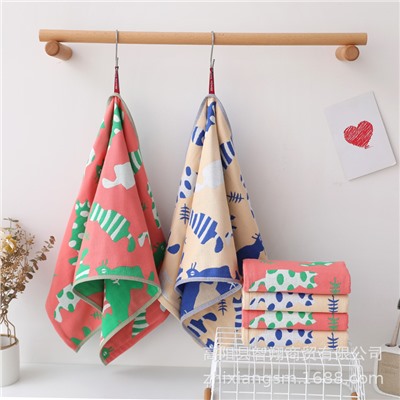 Zhixiang towels three -layer tither Duoji cat gauze cotton cotton noodle tissue soft water absorption face towel factory price wholesale