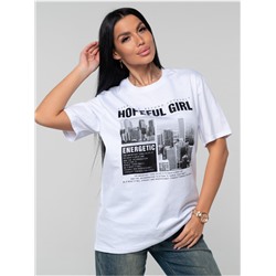 Футболка "Газета" белый женская