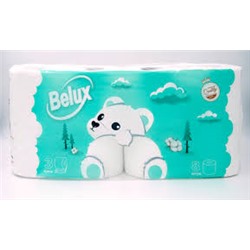 Туалетная бумага BELUX, 8 рул., 3 сл., белая