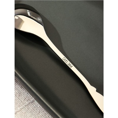 Ложка десертная из нержавеющей стали Magistro «Перо», длина 12.5 см, серебристая