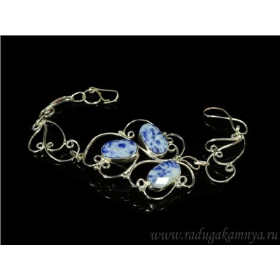 Браслет с лазуритом, 18,5см.