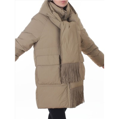 H781 DK. BEIGE Куртка зимняя женская (200 гр. холлофайбер)