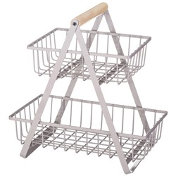 КОРЗИНА ДЛЯ ФРУКТОВ С ДЕРЕВЯННОЙ РУЧКОЙ 27.5*17.5*29 СМ (КОР=6ШТ)