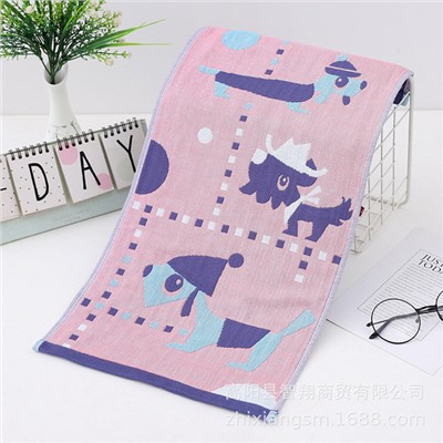 Gauze cartoon children's sweat towel, wholesale