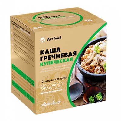 Каша "Купеческая с телятиной и белыми грибами", 10 порций по 35 г