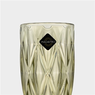 Бокал для шампанского Magistro «Круиз», 160 мл, 7×20 см, стекло, зелёное