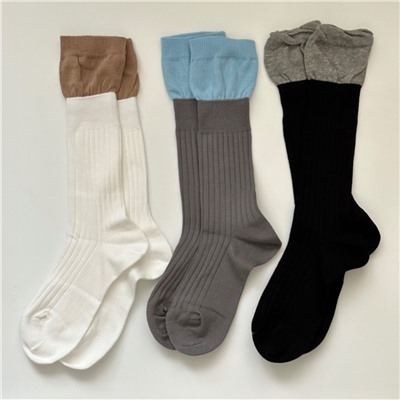 South Korean design goods, two-color socks, brand cotton set, trend of season