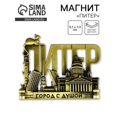 Магнит «Питер», 9.1×7.3 см