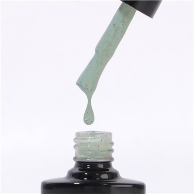 Гель лак для ногтей, с вкраплениями, трехфазный, 8 мл, LED/UV, зелёный (16)